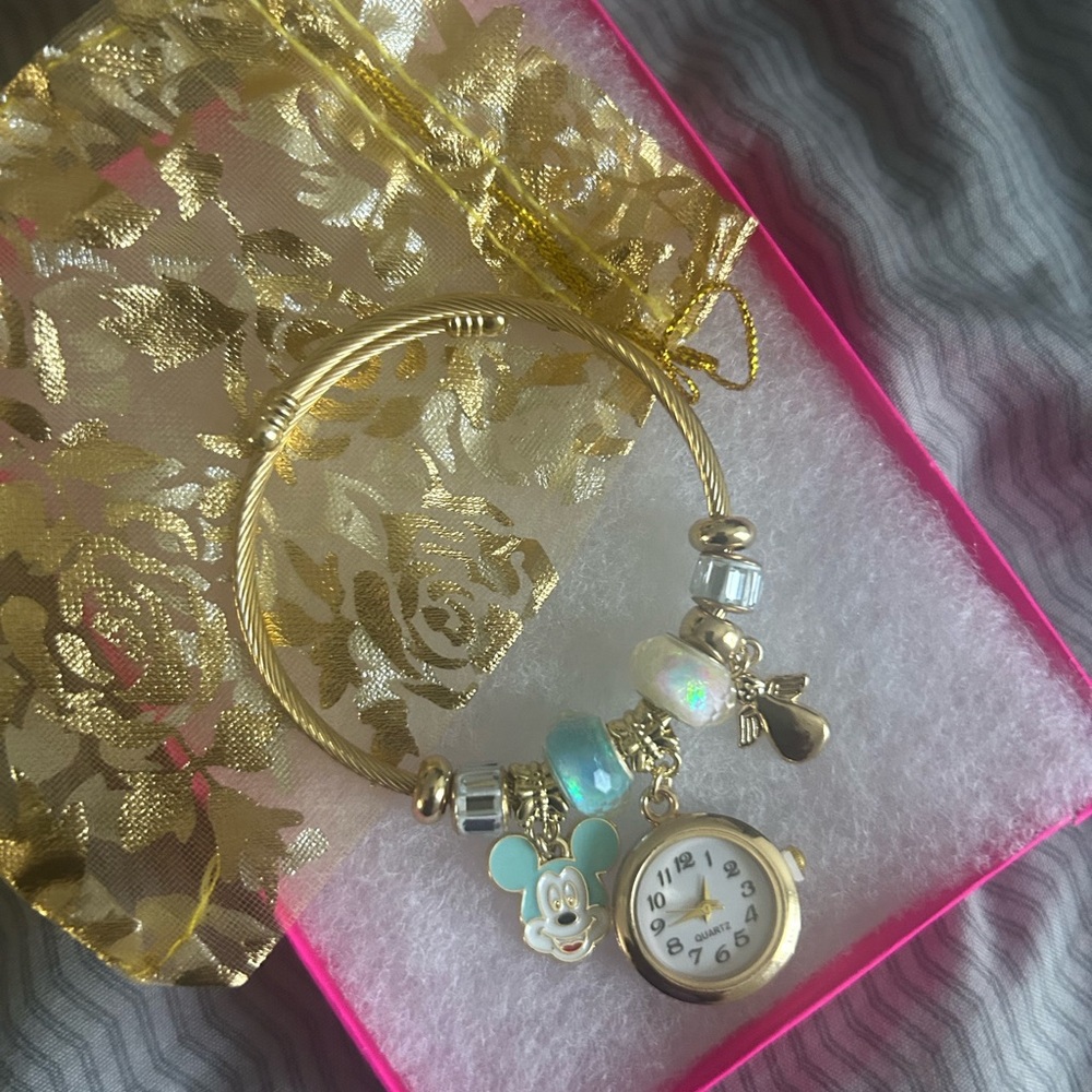 Disney Gold and Blue Charm Bracelet